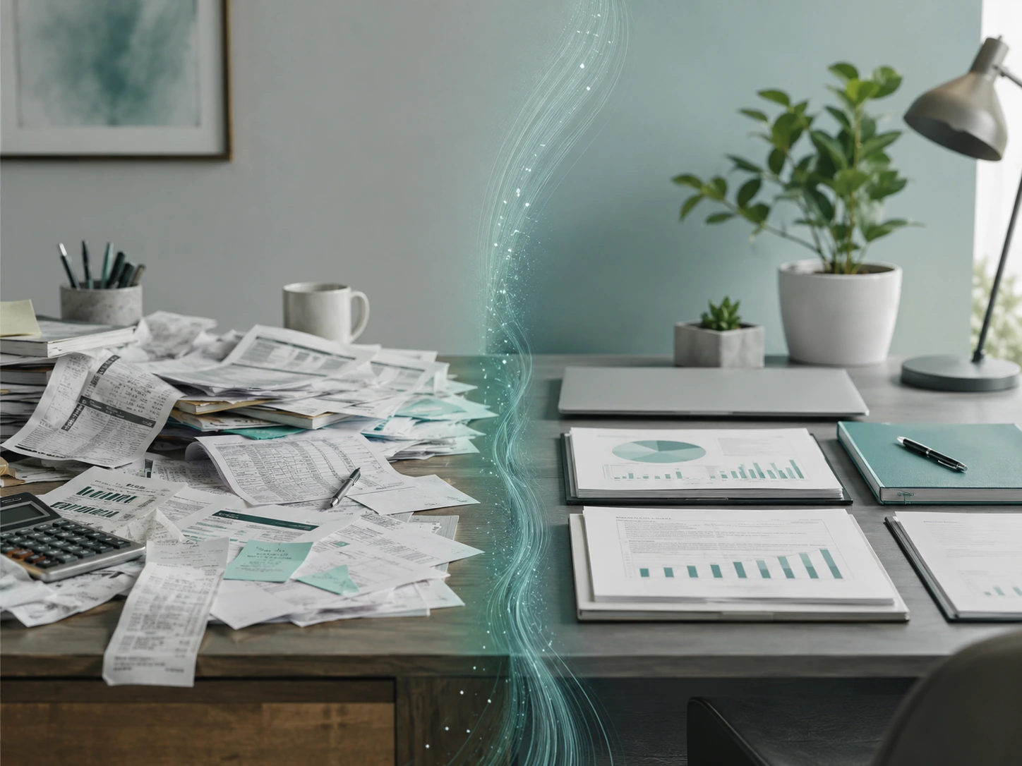 Profissional analisando informações contábeis e financeiras